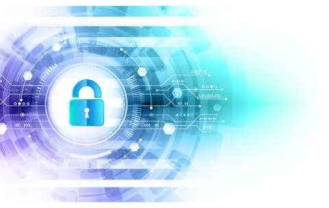 Data protection, privacy, and internet security concept. Stock Illustration