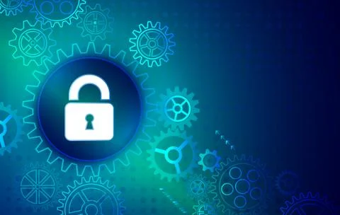 Data protection, privacy, and internet security concept. Illustrazione stock