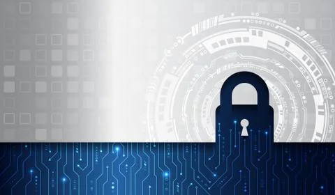 Data protection, privacy, and internet security concept. Cybersecurity for bu Stock Illustration