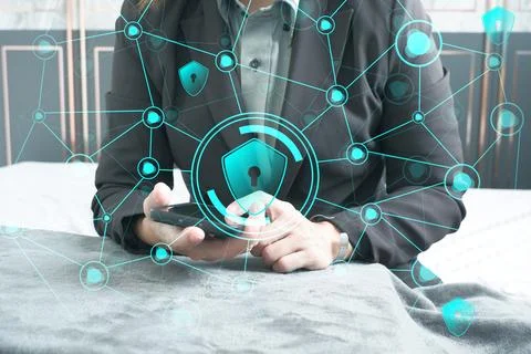 Data protection privacy concept. GDPR. Cyber security network connection 스톡 사진