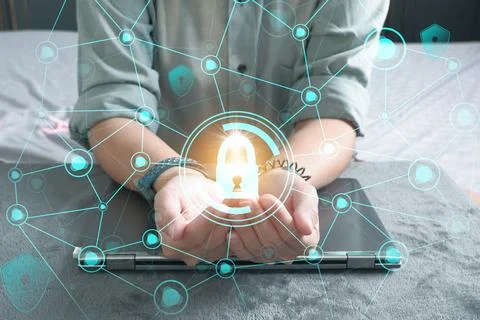 Data protection privacy concept. GDPR. Cyber security network connection 스톡 사진