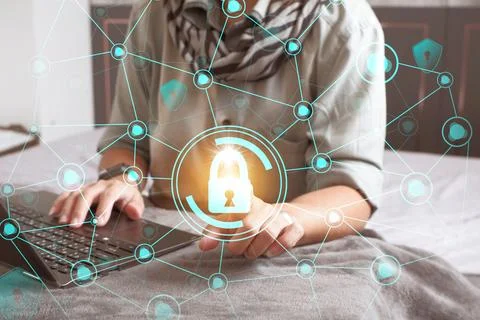 Data protection privacy concept. GDPR. Cyber security network connection 스톡 사진