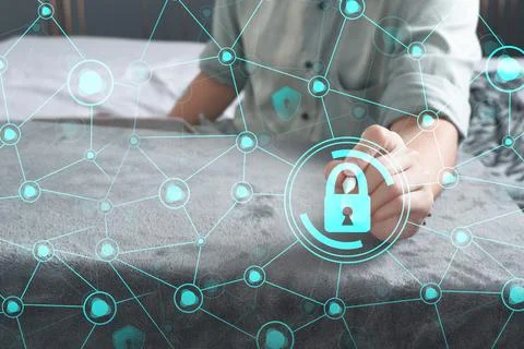 Data protection privacy concept. GDPR. Cyber security network connection 스톡 사진