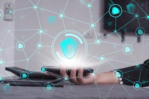 Data protection privacy concept. GDPR. Cyber security network connection 写真素材