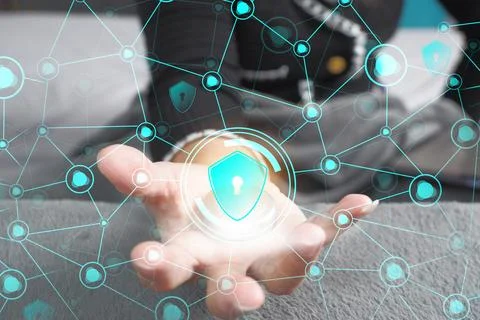 Data protection privacy concept. GDPR. Cyber security network connection 스톡 사진