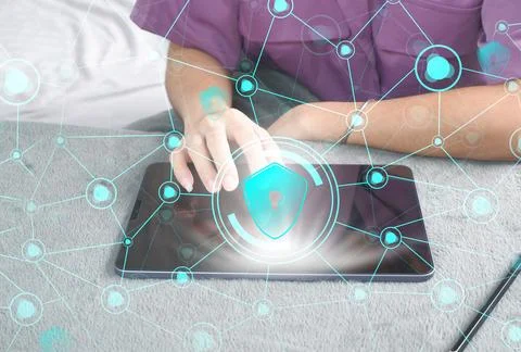 Data protection privacy concept. GDPR. Cyber security network connection 스톡 사진