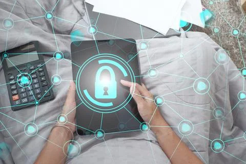 Data protection privacy concept. GDPR. Cyber security network connection 스톡 사진