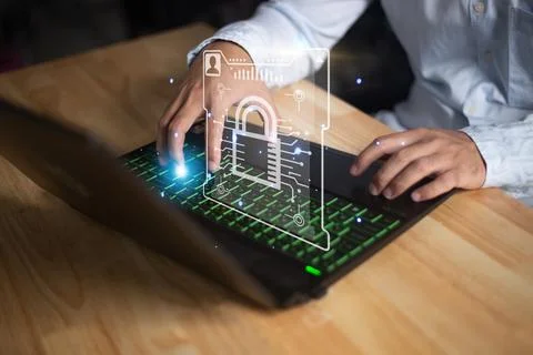 Data protection privacy concept. GDPR. EU. Cyber security network. Business.. Stock Photos