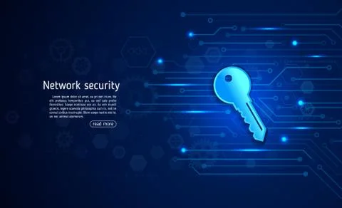 Data protection privacy concept. Key icon and internet technology networking  イラスト素材