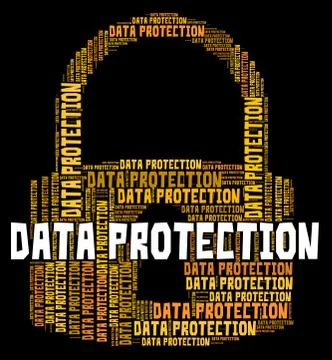 Data Protection Represents Security Password And Knowledge Illustrazione stock