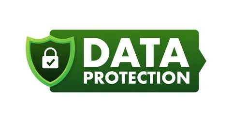 Data Protection sign, label. Network, online Security. Vector stock illustration Stock Illustration