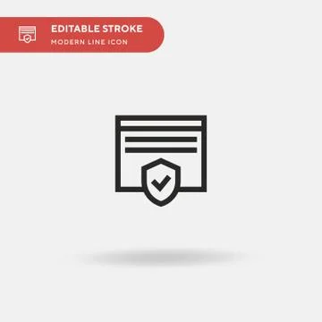 Data Protection Simple vector icon. Illustration symbol design template for w 스톡 일러스트