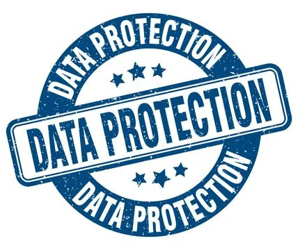 Data protection stamp. data protection label. round grunge sign Stock Illustration