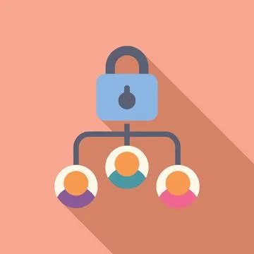 Data protection system managing user access with padlock icon イラスト素材