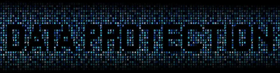 Data protection text on hex code illustration イラスト素材