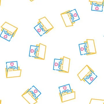 Data protection vector seamless pattern line 스톡 일러스트