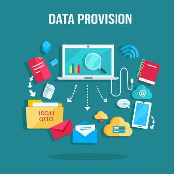 Data Provision Banner Stock Illustration