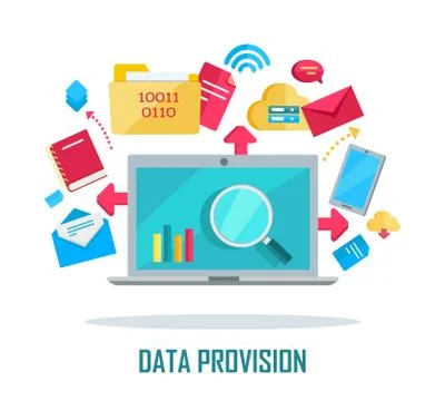 Data Provision Banner Stock Illustration