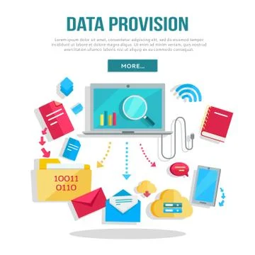 Data Provision Banner Stock Illustration