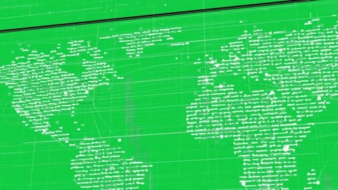 Data pulse starting map shifting, hubs linking, bars rising, showing flow on Stock Footage 337142663