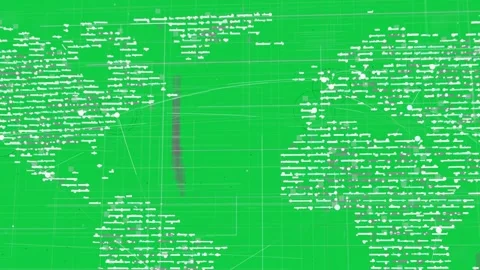 Data pulse starting network map, grid forming lands, nodes linking, showing Stock Footage 337142668