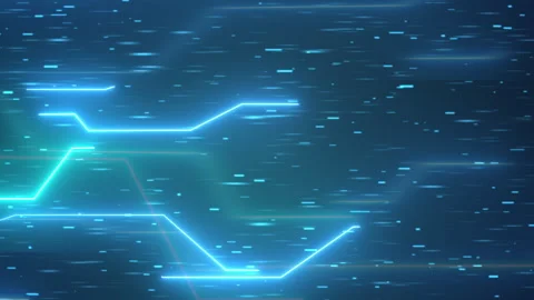 Data Pulse Vibrant Movement Across CPU Loop and Circuit Board Environments Stock Footage 266909926