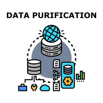 Data purification process optimizing digital information management 스톡 일러스트