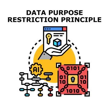 Data purpose restriction principle for artificial intelligence security イラスト素材