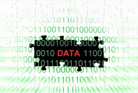 Data puzzle concept Stock Illustration