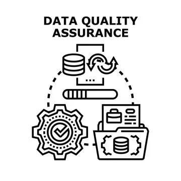 Data quality assurance process ensuring reliable information 库存插图