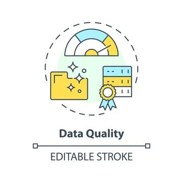 Data quality concept icon Stock Illustration