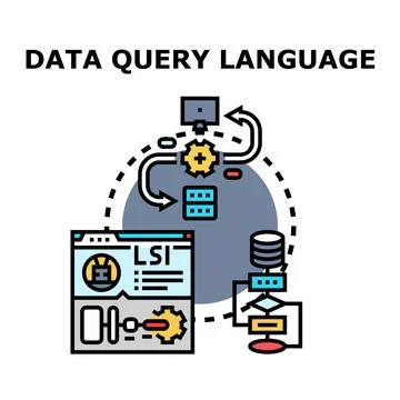 Data query language processing information and analytics イラスト素材