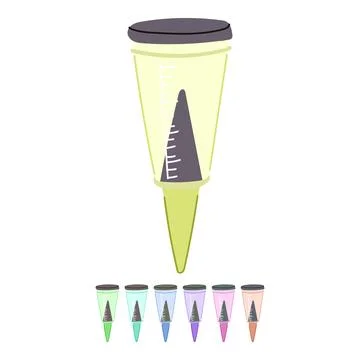 Data rain gauge vector cartoon graphic Illustrazione stock