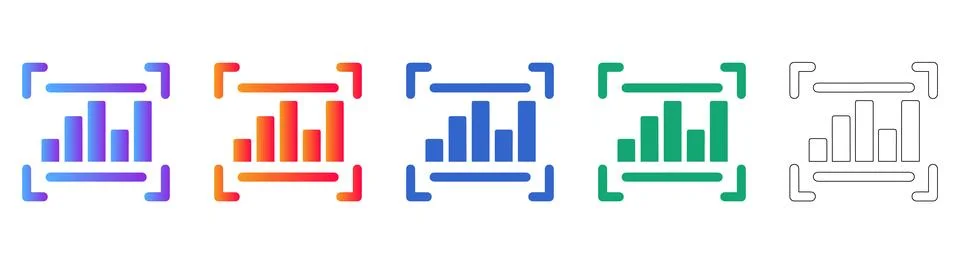 Data Range Focus Frame Graphics 库存插图