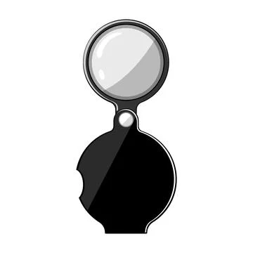 Data reading magnifier cartoon vector illustration Stock Illustration