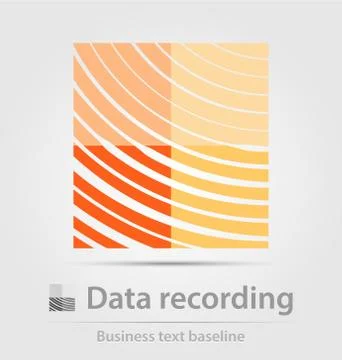 Data recording business icon Stock Illustration