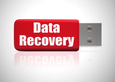Data recovery concept icon shows retrieving information from bac 스톡 일러스트