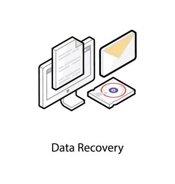Data recovery icon, isometric vector Stock Illustration