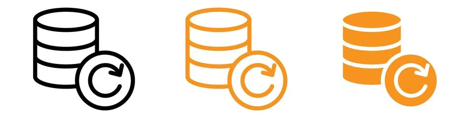 Data Recovery Icon Set File Restoration Symbols for IT and Computer Projects Stock Illustration