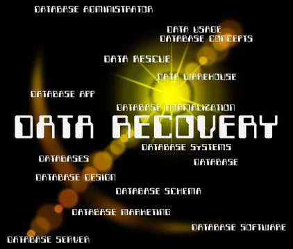 Data Recovery Means Getting Back And Bytes Stock Illustration
