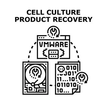Data recovery process for virtual machine product Stock Illustration
