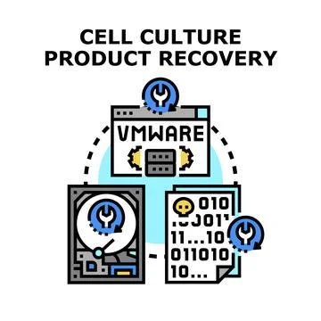 Data recovery process for virtual machine product Stock-Illustration