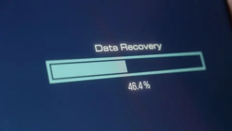Data recovery progress bar. Video stock 345978361