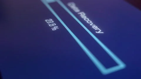 Data recovery progress bar. Video stock 345978540