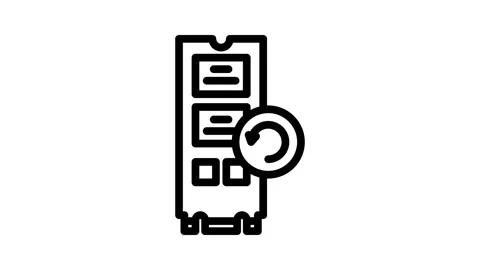 Data recovery repair computer line icon animation Stock Footage 326758584
