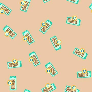 Data recovery repair computer vector seamless pattern Stock Illustration