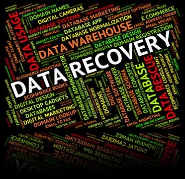 Data Recovery Shows Getting Back And Bytes Stock Illustration