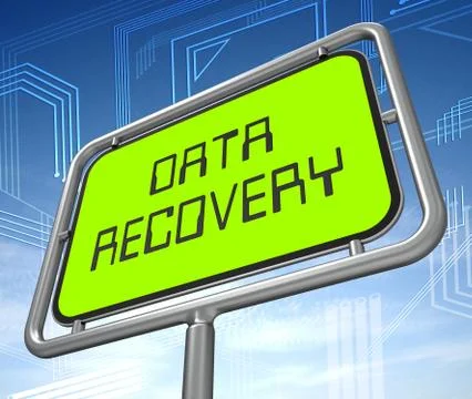 Data Recovery Software Bigdata Restoring 3d Illustration Illustrazione stock
