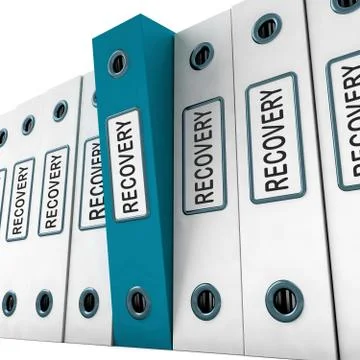 Data Recovery Software Bigdata Restoring 3d Rendering Stock Illustration