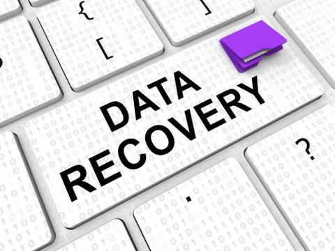 Data Recovery Software Bigdata Restoring 3d Rendering Stock Illustration